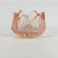Westmoreland Pink Glass Lotus Flower Open Salt Cellar Individual Dip 1.25" Vtg