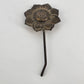 Metal Sunflower Salt & Pepper Shakers Set Flat Lay Twist Bottom Floral Tarnish