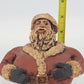 Studio Pottery Santa Claus Figurine Hand Sculpted Round Distressed Christmas 5"