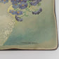 Marion Rice Floral White Vase Wood Mounted Wall Plaque 14" x 11" Vintage Vintage