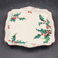Villeroy & Boch Holly Square Handled Cake Plate 8.5" Vitro Porcelain EUC