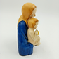 Madonna Virgin Mary & Baby Jesus Figurine Japan Ceramic Porcelain Vtg 5"x2.5"