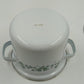 Corelle Coordinates Lincoware Callaway Enamel Mini Stock Pot with Glass Lid – 5" Vintage Green Ivy Design