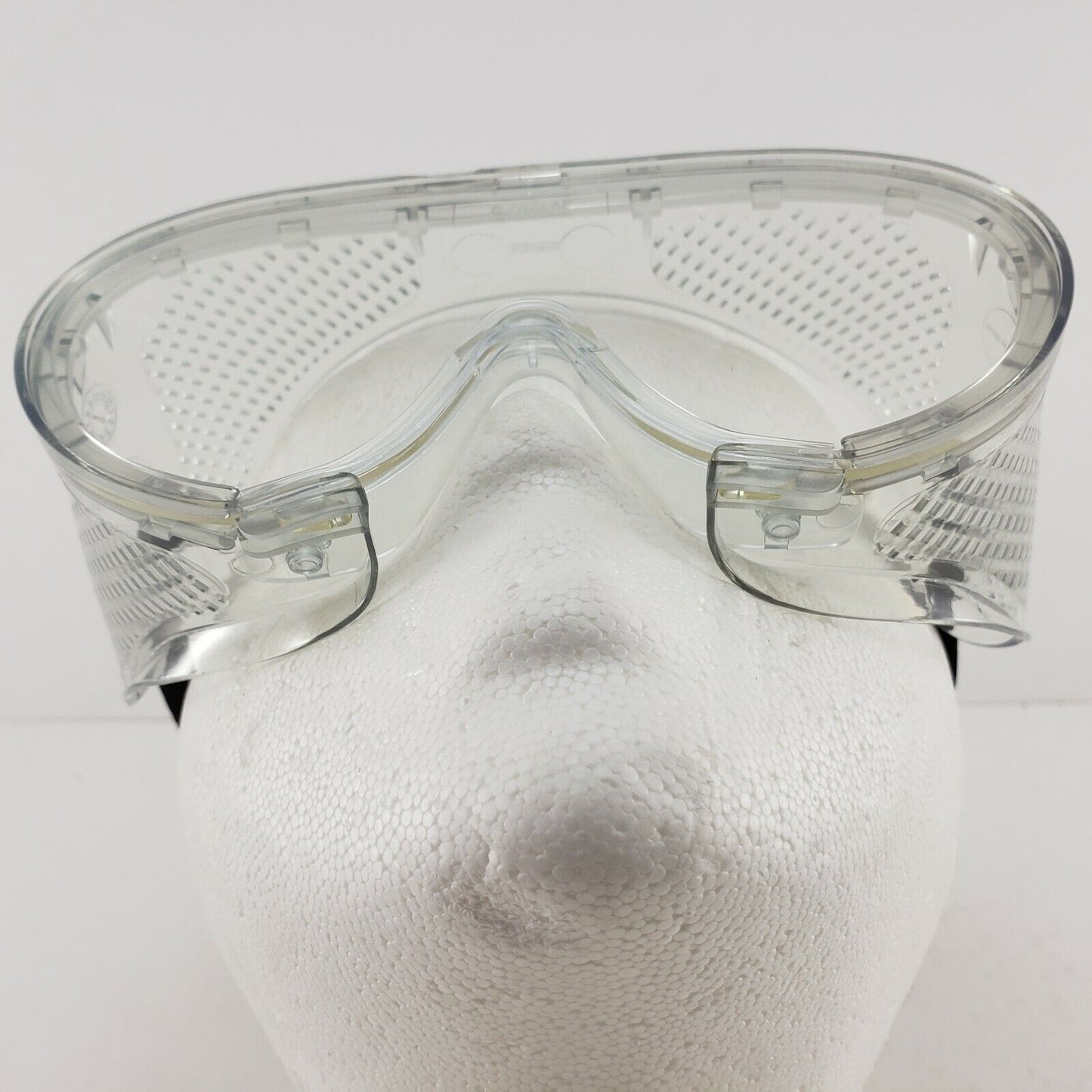 Perforated Anti Fog Goggles Clear Polycarbonate Lens Black Strap