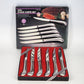 Barclay Geneve 6-Piece Steak Knife Set Oyster Bay Pistol Grip Stainless w Box