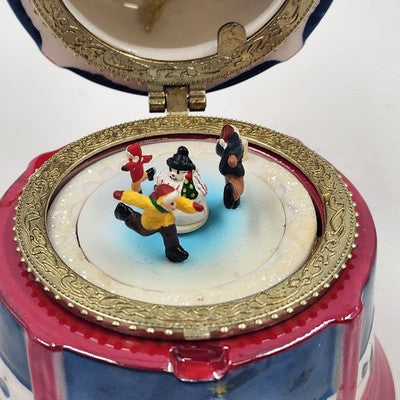 Mr Christmas Holiday Music Box Wind Up Ornament Lusterware Ceramic China