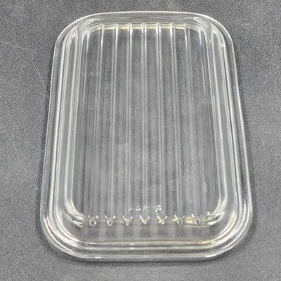 Pyrex 502-C Ribbed Lid Cover Clear Rectangle Glass Refrigerator Dish 6.8"x4.25"