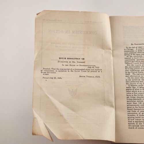Communism In Action Booklet Documented Study And Analysis Of Communism 1946