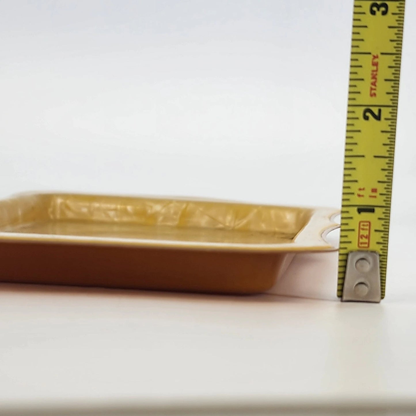 Pyrolene Celluloid 3pc Vanity Set Amber Pearl Marbled Tray & Trinket Boxes 1920s