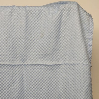 Soft Blue Polyester Square Pavers Honeycomb Waffle Cloth Pattern Shower Curtain