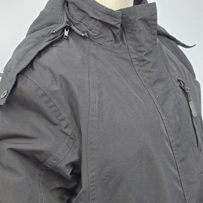 Eddie Bauer WeatherEdge Women’s Large Black Insulated Waterproof Jacket Detachable Hood Winter Coat