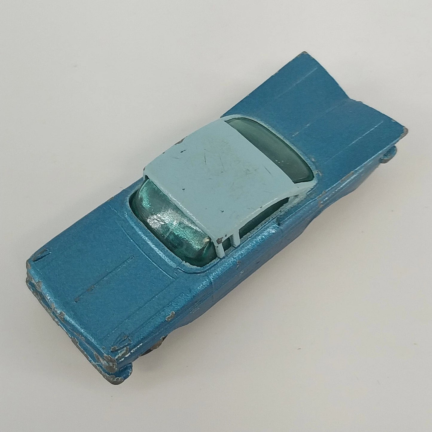 Lesney Matchbox No 57 Chevrolet Impala Two Tone Blue Diecast Car Toy England Vtg