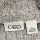Cato Women Large Striped Turtleneck Sweater Brown White Chunky Knit Pullover