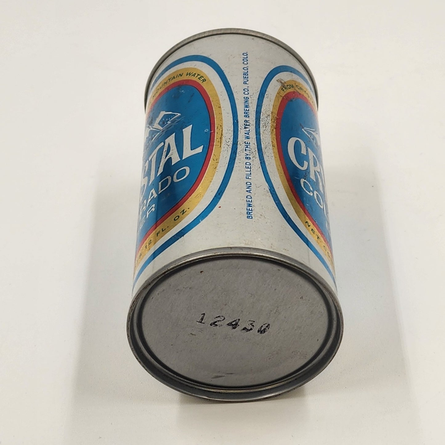 Crystal Colorado Beer 12 oz Aluminum Edge Pull Top Tin Empty Can Pueblo CO 1972
