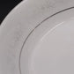 Noritake Cumberland Round Vegetable Bowl 9" White Flowers Platinum Vintage Japan