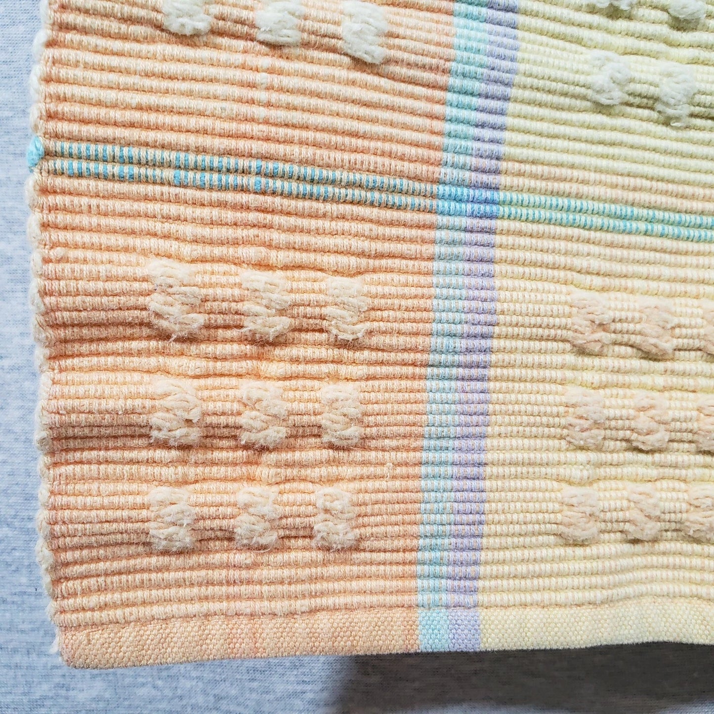Spring Plaid Table Runner 13”x62” Cotton Hemmed Ends Woven Sides Farmhouse Decor