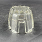 2 Princess House 438 Crystal Utensil Holders Buffet Server Spoon Fork Rests