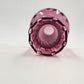 Pilgrim Cranberry Glass Bud Vase 7" Swirled Neck Ruffled Rim Hand Blown