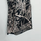 Women's Floral Blouse Black White Layered V Neck Long Sleeve Top Small