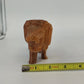 Hand Carved Wood Lion Sculpture Roaring African Folk Art Figure 9" Vintage