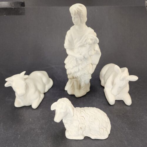 Home Accents 10 Piece Nativity Set Bisque White Ceramic 7½" Figurines with Box