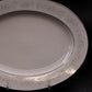 Noritake Cumberland Oval Serving Platter 11" White Flower Platinum Vintage Japan