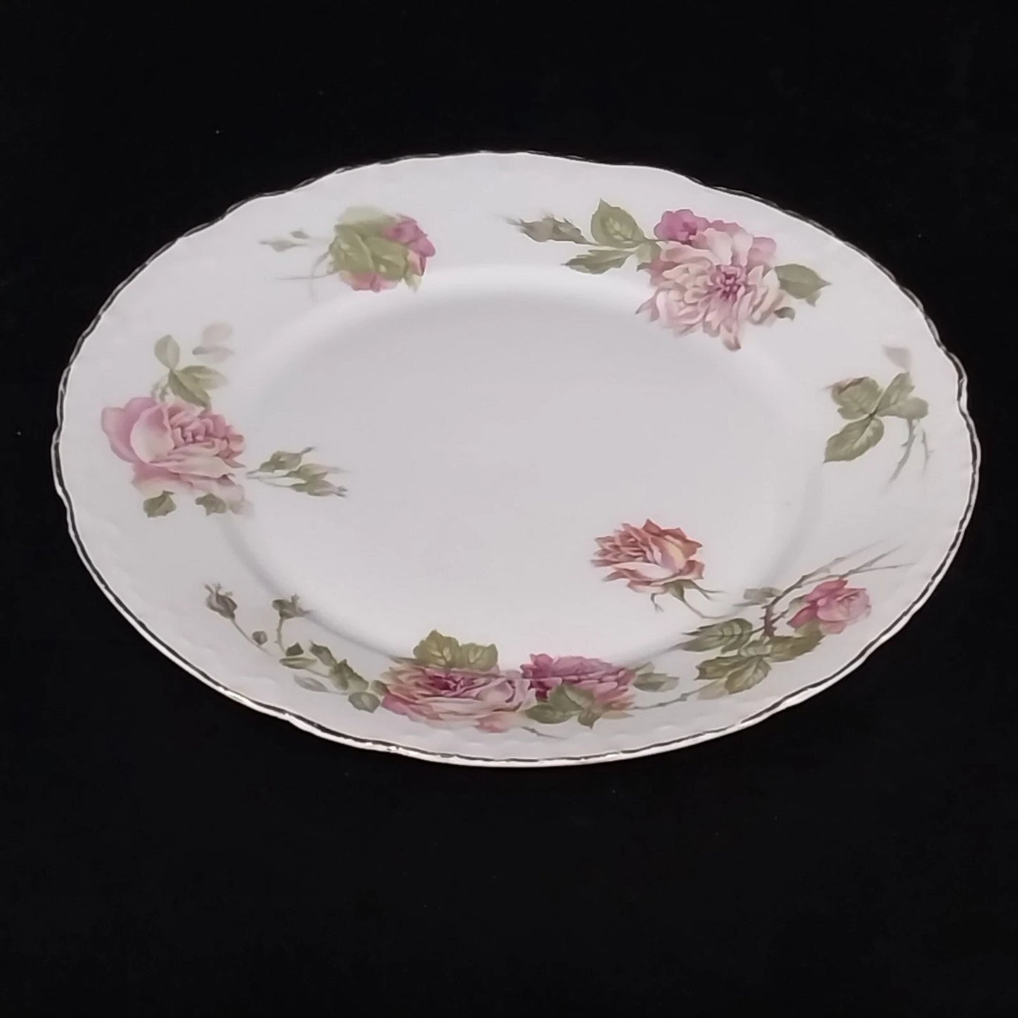 RC Monbijou Rosenthal Rose Bavaria CHIPPED Dinner Plate Pink Gold Scallop Ger