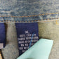 DCC Missy Denim Shirt Blouse XL Blue Cotton Long Sleeve Ruffled Cuffs Western