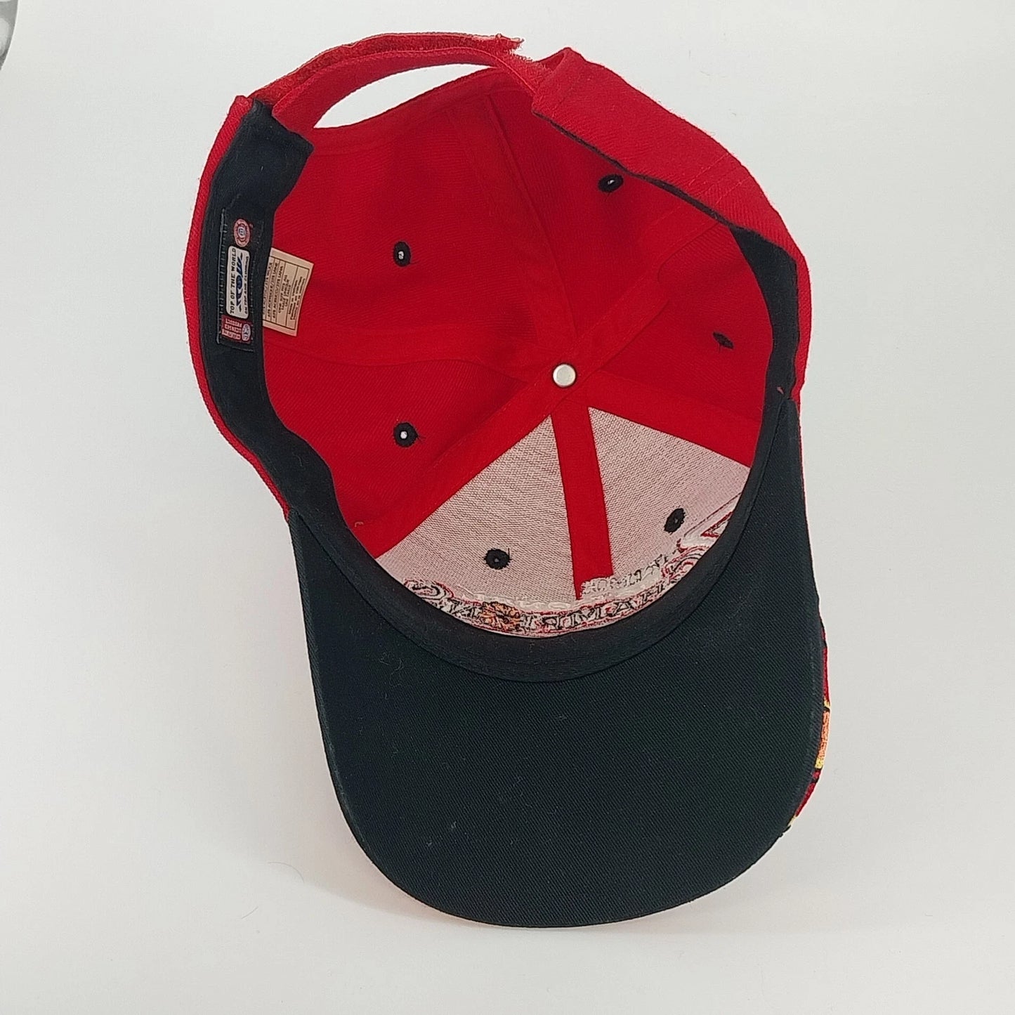 Ohio State Buckeyes 7 Time National Champions Red Cap Hook Loop Adjustable Hat