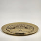 Solid Brass Charger Plate Engraved Temple Yin Yang Asian Dragons Heavy 11.5"