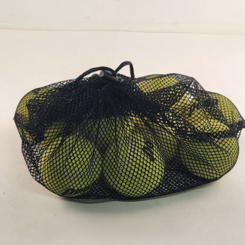 10 Used Penn Tennis Balls with Black Mesh Ball Bag For Practice or Other Uses