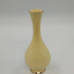 Golden Ware Bud Vase 22K Gold Lotus Floral Yellow Ceramic 9" Vtg Fluted Crazed