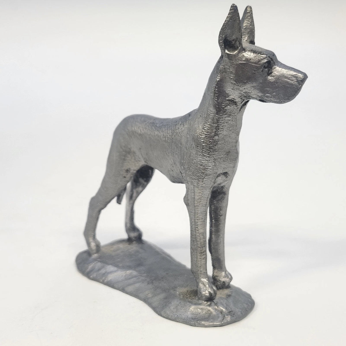 Ricker Bartlett Great Dane Pewter Figurine 3.75" Handcrafted USA 1975 Vintage