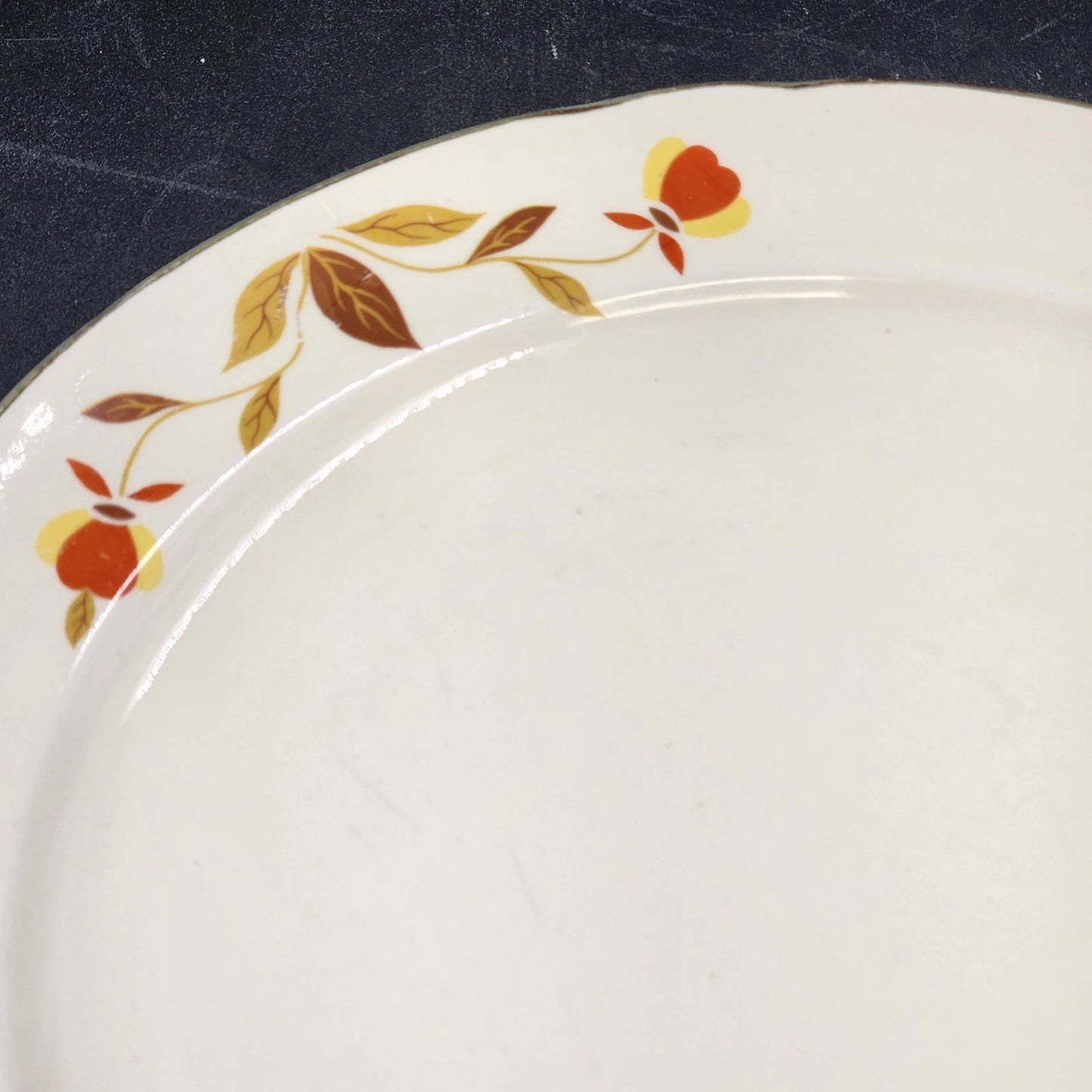 Autumn Leaf Breakfast Plate 9.25" Hall's Superior for Jewel Tea MCM Vintage