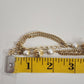 Gold Tone Chain with Faux Pearl and Gold Tone Beads Necklace Fashion Jewelry 28"