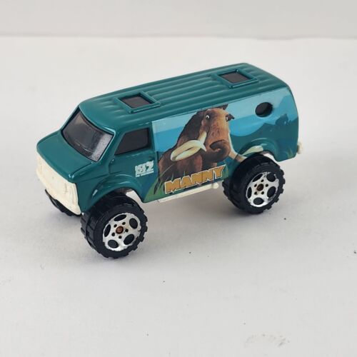 Ice Age 2 Manny Truck Teal Mattel-Matchbox 4x4 Chevy Van Mint 2005 Fox Vintage