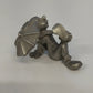 Rawcliffe P Davis Pewter Clown Under Umbrella Circus Figurine 2.25" 1979