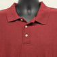 Croft & Barrow XLT Shirt Knit 3 Button Polo Long Sleeve Deep Red Tall Men's