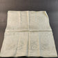 Set of 8 Cloth Napkins With Flower Design Vintage Silky Ivory Square 17" X 17"