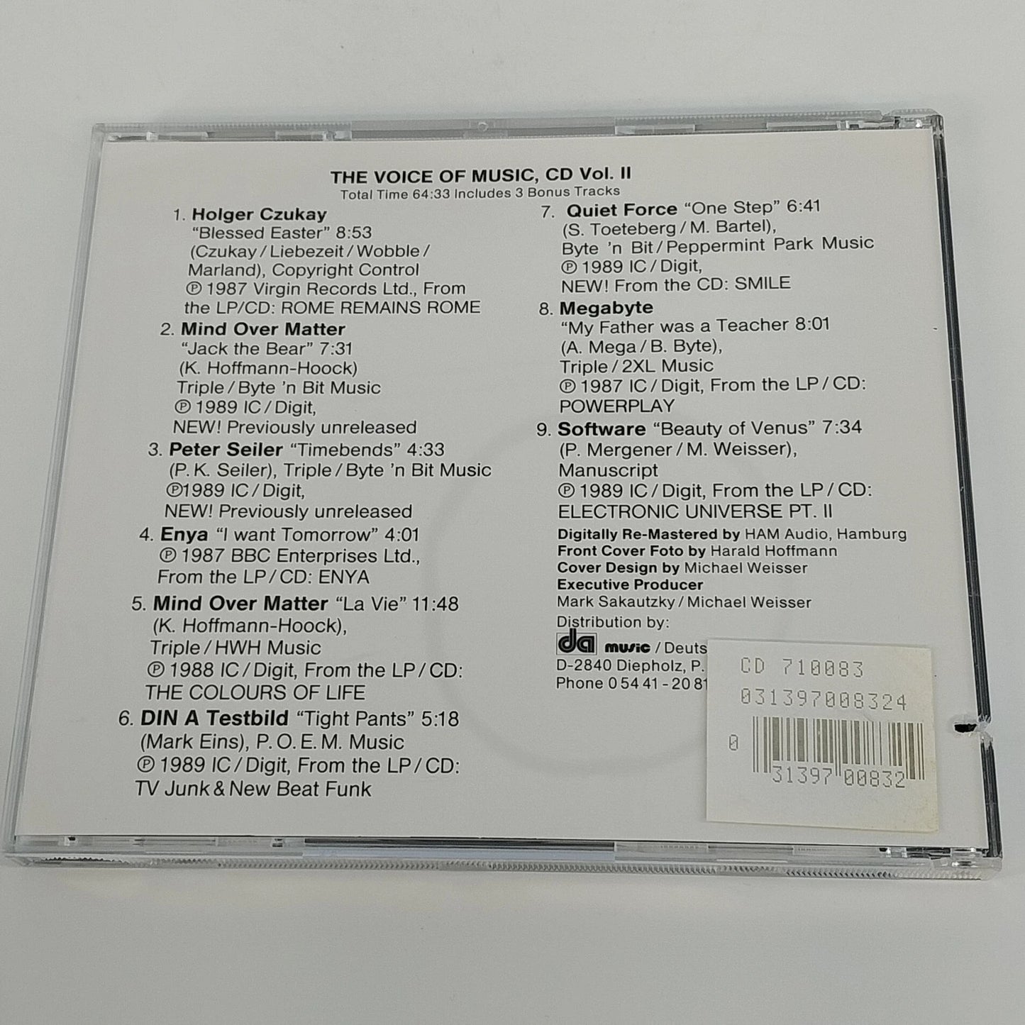 The Voice of Music Volume 1 & 2 CD Lot Electronic Ambient I/C Digit Music 1989
