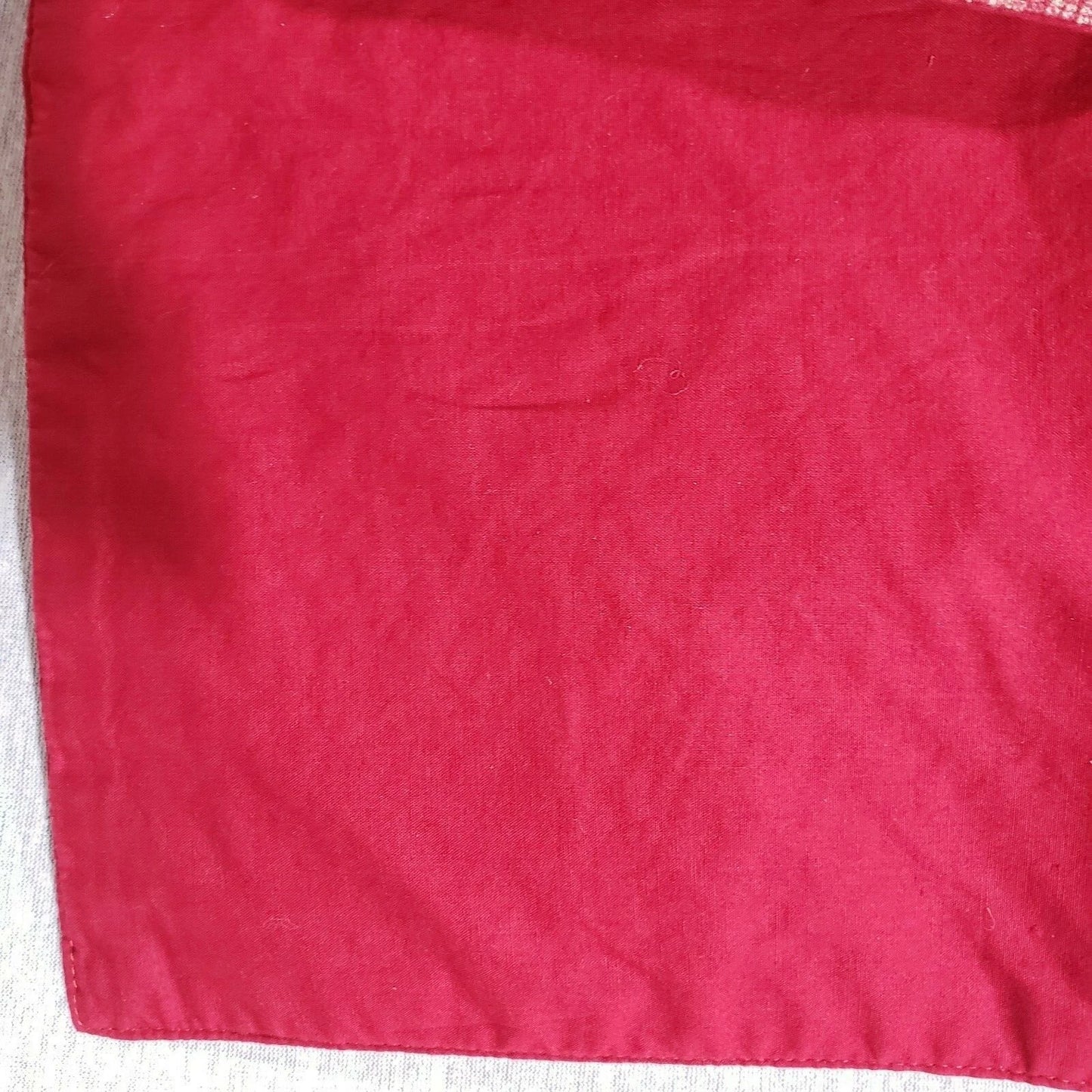 Holiday Decor Red Table Runner 14x72 Stamped Pattern Lined Sewn Edge Rectangular