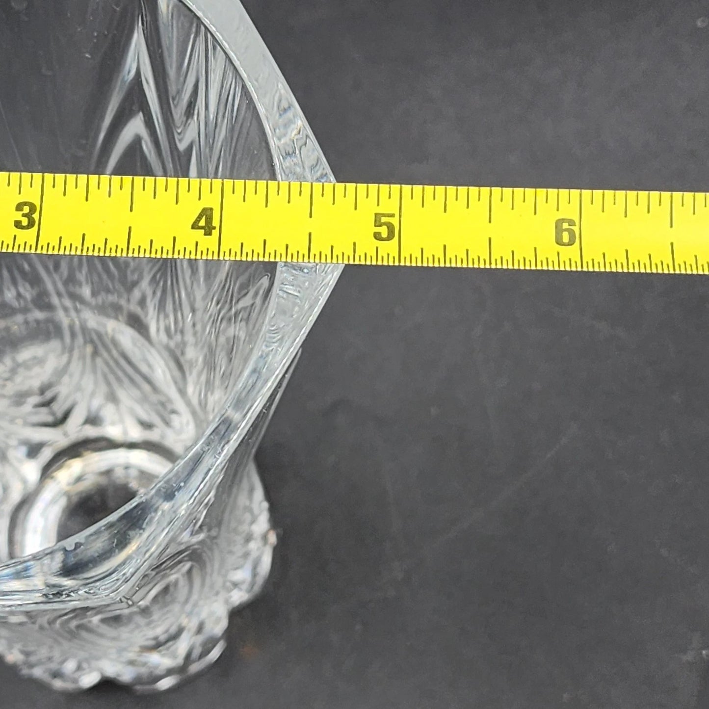 Lead Crystal Clear Glass Vase Cristal d’Arques-Durand Chatelet 9.5” 6-Sided Top