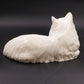 HOMCO 1147 Large White Persian Cat Kitty Statue Yellow Glass Eyes 1980’s