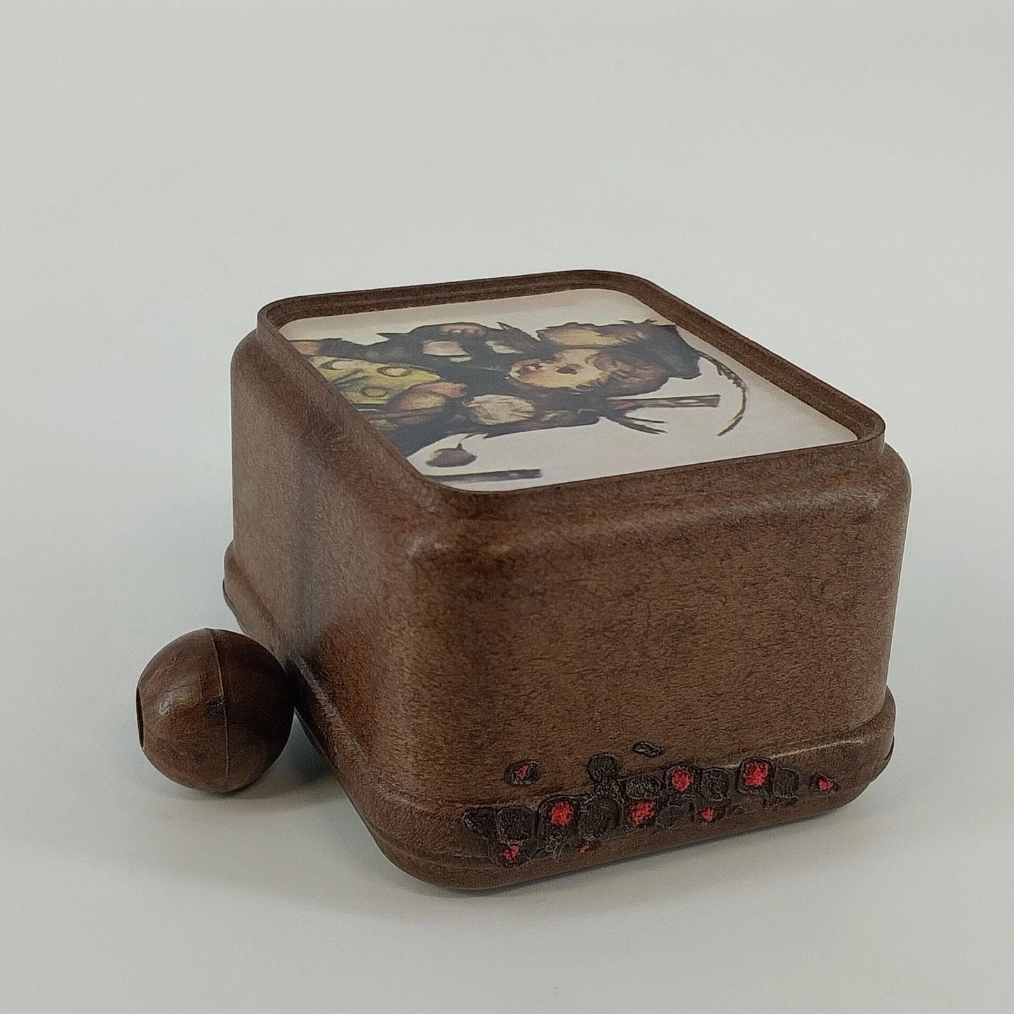 Hummel Print Pull String Music Box Plays "Close To You" Miniature Japan Works