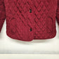 Gallery Women's Red Quilt Jacket Eyelet Closure Side Pocket 1X Long Sleeve China