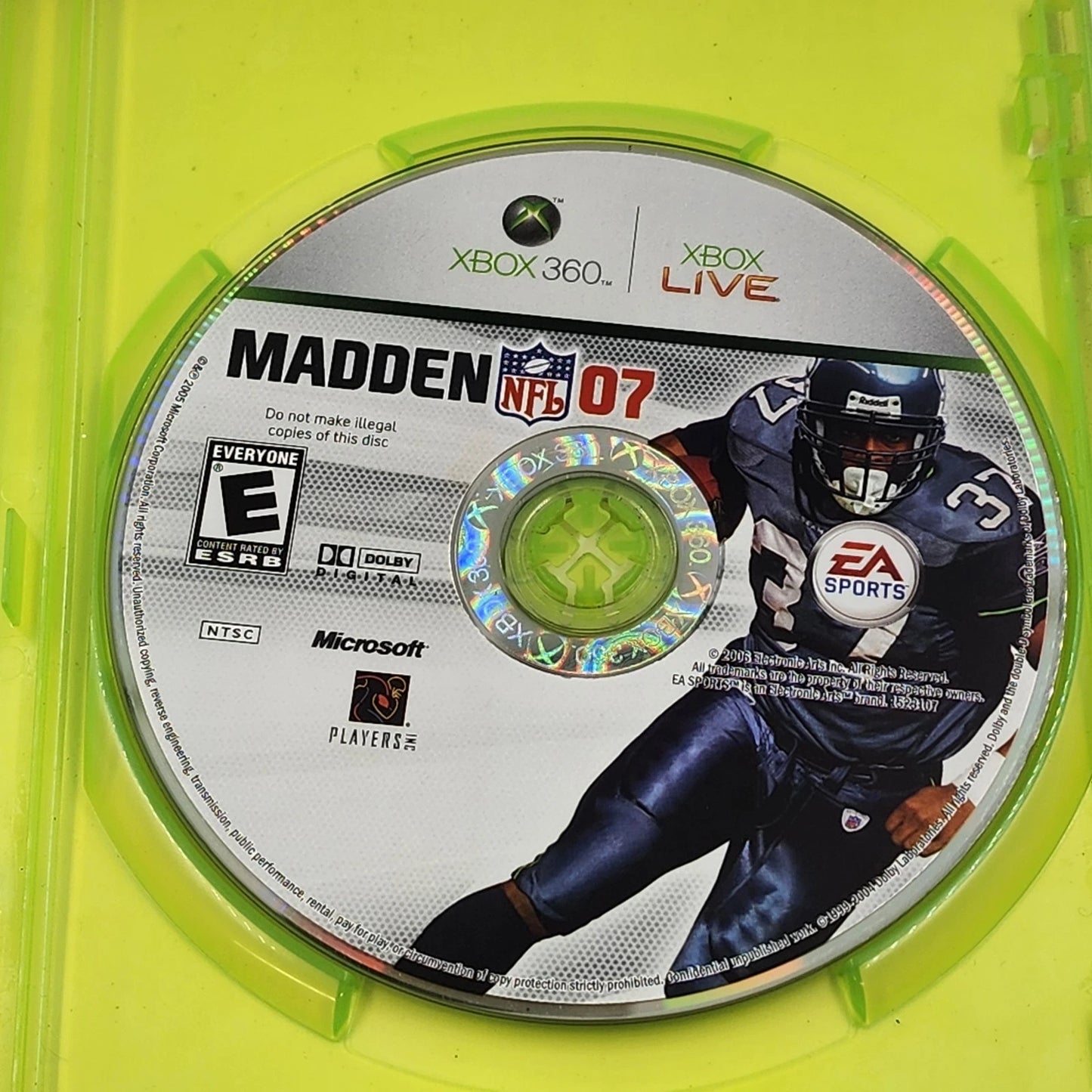 Madden NFL 07 Xbox 360 2006 Video Game Console Football EA Sports with Case