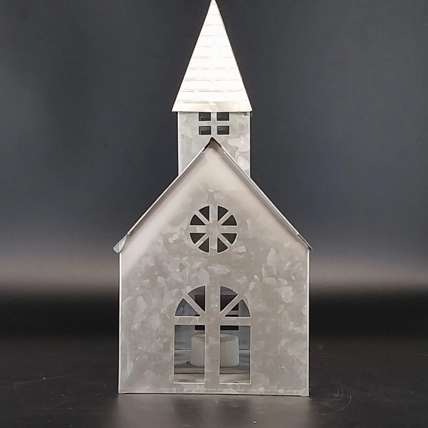 Target Galvanized Church Candle Holder Pre Lit Rustic Decor