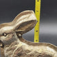 Easter Bunny Rabbit Decor Figurine Faux Silver Metal Chocolate Candy Mold
