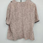 Leslie Fay Sportswear II 24W Dress Shirt Jacket Pink Paisley Double Breasted Vtg