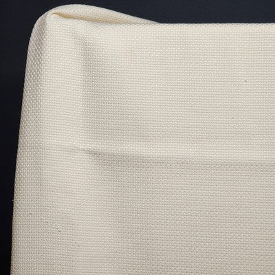 Off White Tablecloth w Waffle Woven Weave Motif Overlock Hem 50" x 70" Rectangle